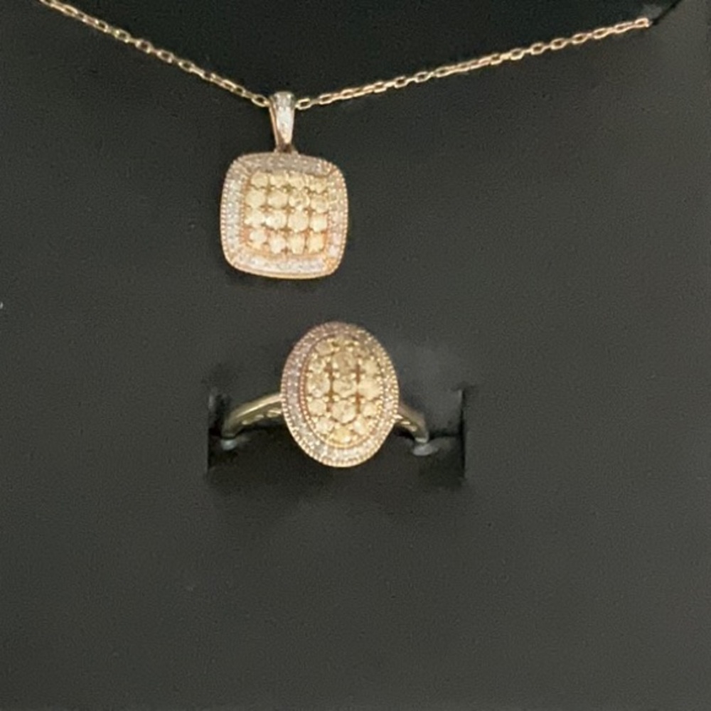Yellow Diamond Suite in Yellow Gold over Sterling Silver​​